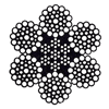 6x36 Siyah / Galvaniz Çelik Özlü Çelik Halat